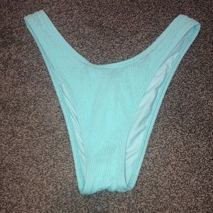 Aerie high cut cheeky smocked swim bottom